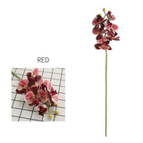 6 Head Phalaenopsis Artificial Flowers PU Orchid DIY Christmas Gift