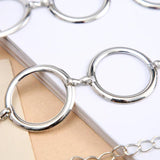 Women's Metal Waist Chain Rings and Silver Chains Decorative Belt