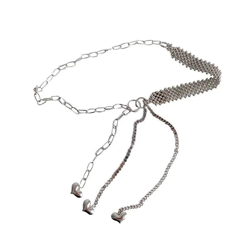 Silver Women Waist Chain Spice Girls Decorative Necklace