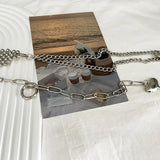 Silver Women Waist Chain Spice Girls Decorative Necklace