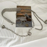 Silver Women Waist Chain Spice Girls Decorative Necklace