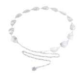Leaf Metal Waist Chain Belt for Women Dress Pants