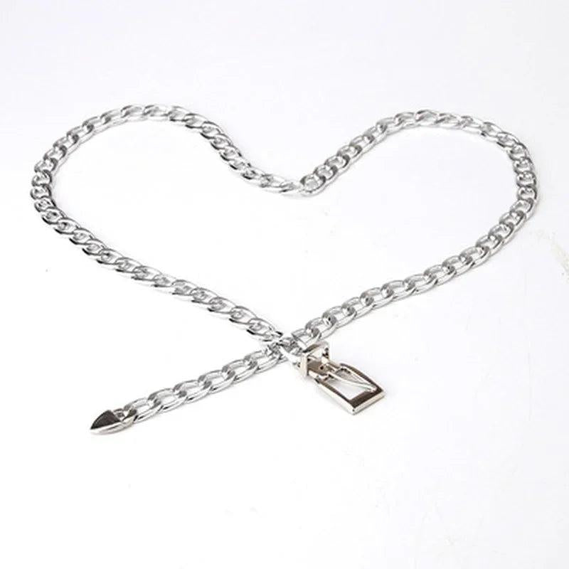 Hot Metal Circle Waist Chain Women Belt Lady Waistband Body Accessories