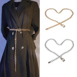 Hot Metal Circle Waist Chain Women Belt Lady Waistband Body Accessories