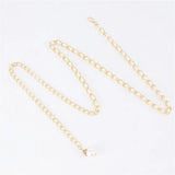 Metal Pearl Waist Chain Belt Women Hip Corset Waistband Dress Tassel Chain Strap