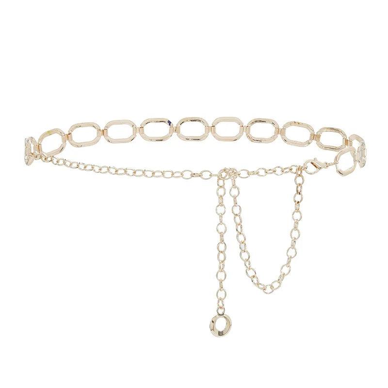 Metal Chain Decorative Jeans Waist Belt for Women