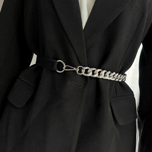 Slim Fit Chain Belt Trouser Dress Belts Metal Waistband