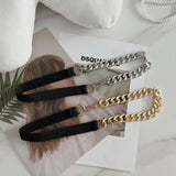 Slim Fit Chain Belt Trouser Dress Belts Metal Waistband