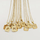 Vintage Constellations Pattern Stainless Steel Necklace