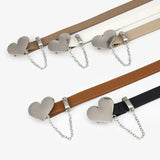 Casual Love Pattern Jeans Suit Chain Girdle Waistband Women Belt