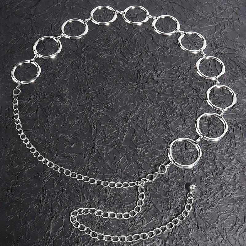 Geometric Circle Metal Belts Europe United States Waist Chain