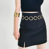 Geometric Circle Metal Belts Europe United States Waist Chain