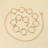 Geometric Circle Metal Belts Europe United States Waist Chain
