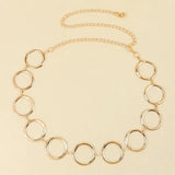 Geometric Circle Metal Belts Europe United States Waist Chain