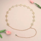 Gold/Silver Chain Belt Retro Adjustable Skinny Waist Belt Metal Waist