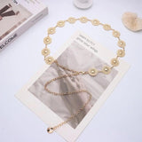 Gold/Silver Chain Belt Retro Adjustable Skinny Waist Belt Metal Waist
