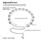 Gold/Silver Chain Belt Retro Adjustable Skinny Waist Belt Metal Waist