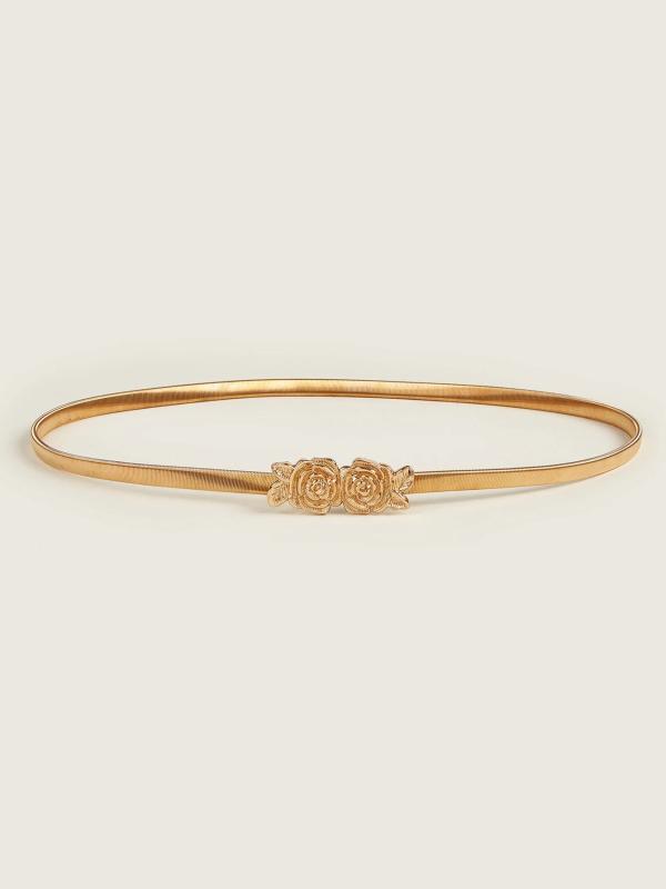 Rose Flower Buckle Head Waist Chain for Women