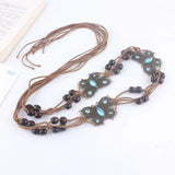 Ethnic Butterfly Women Belts Waist Rope Weaving Braided Female Accessories