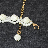 Women's Pearl Waist Chain Elastic Metal Decoration Thin Waistband