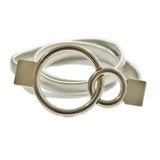 Sweet Double Loop Buckle Metal Elastic Waist Chain For Wedding Belt