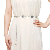 Bohemia Style Metal Belly Belt Tassel Oval Shape Metal Waist Chain