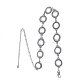 Alloy Hollow Circle Waist Chain for Women Dress Belt