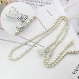 Women's Sweet Bow Dress Pearl Waist Chain Thin Belt
