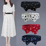 Polka Dot Punch Canvas Belt Women's Waist Chain