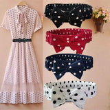 Polka Dot Punch Canvas Belt Women's Waist Chain