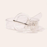 PVC Transparent Belt with D Pin Buckle for Women
