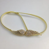 Springy Metal Waist Chain Belt for Women - Rhinestone Waist Belt