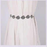 Golden Metal Leaf Chain Belt Silver Plated Adjustable Waist Chains