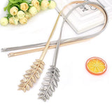 Women's Flower Leaves Metal Buckle Elastic Waist Chain Belt