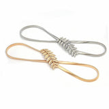 Women's Flower Leaves Metal Buckle Elastic Waist Chain Belt