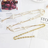 Retro Women's Metal Waist Chain Pearl Belt Dress Belt