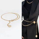 Women's Metal Chain Fringes Hip Waist Belt