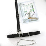 Gothic Female Leather Chain Belt Corset Waist Belt