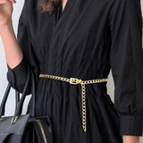 Slim Fit Metal Waistband Chain Belt for Party