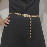 Slim Fit Metal Waistband Chain Belt for Party