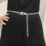 Slim Fit Metal Waistband Chain Belt for Party