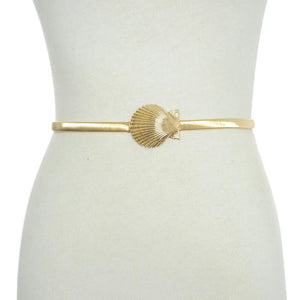 Single Shell Decorative Metal Elastic Waist Chain Belt Sweet Spring Waist Chain