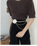 Women's Camellia Waist Chain Versatile Belt