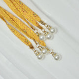 Vintage Braided Pearl Tassel Waist Chain Fringed Belt