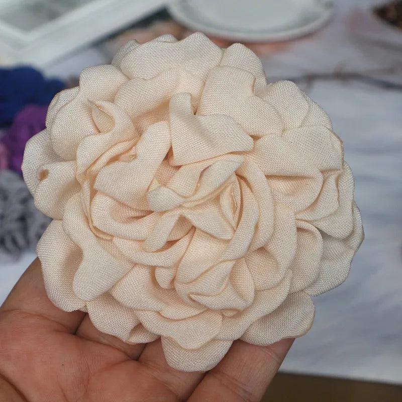 5Pcs Burnt Edge Fabric Flower Blossom DIY Accessories