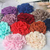 5Pcs Burnt Edge Fabric Flower Blossom DIY Accessories