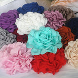 5Pcs Burnt Edge Fabric Flower Blossom DIY Accessories
