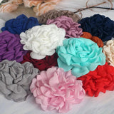 5Pcs Burnt Edge Fabric Flower Blossom DIY Accessories