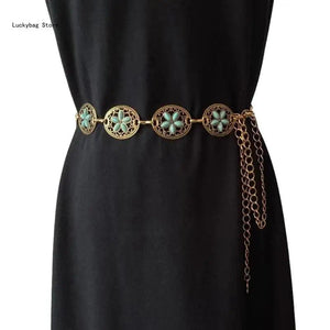 Metal Waist Rope Casual Dress Waist Belt for Women