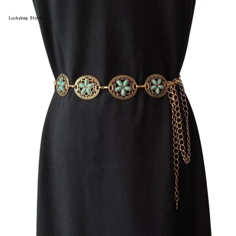 Metal Waist Rope Casual Dress Waist Belt for Women